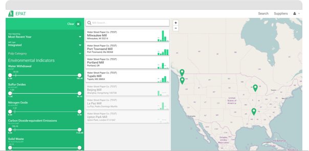 Environmental Paper Assessment Tool - Buyers Screenshot